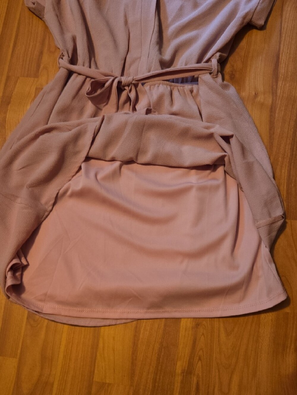 Monteau Blush Pink Belted Midi Shirt Dress - Picture 6 of 6